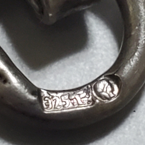 Art.Deco Nouveau.925 Baltic Amber 6 cabochon brace - Picture 10 of 11